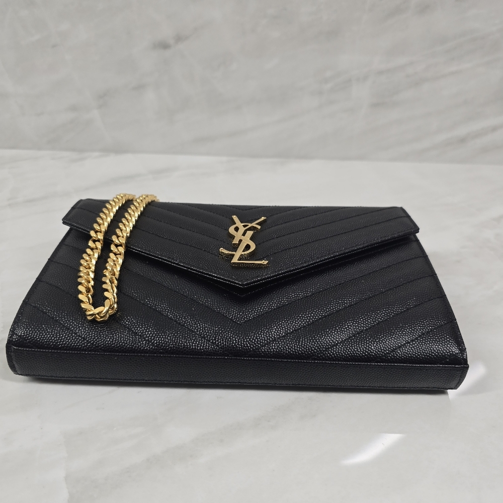 Saint Laurent Black Quilted Leather Crossbody Bag - Picture 6 of 13